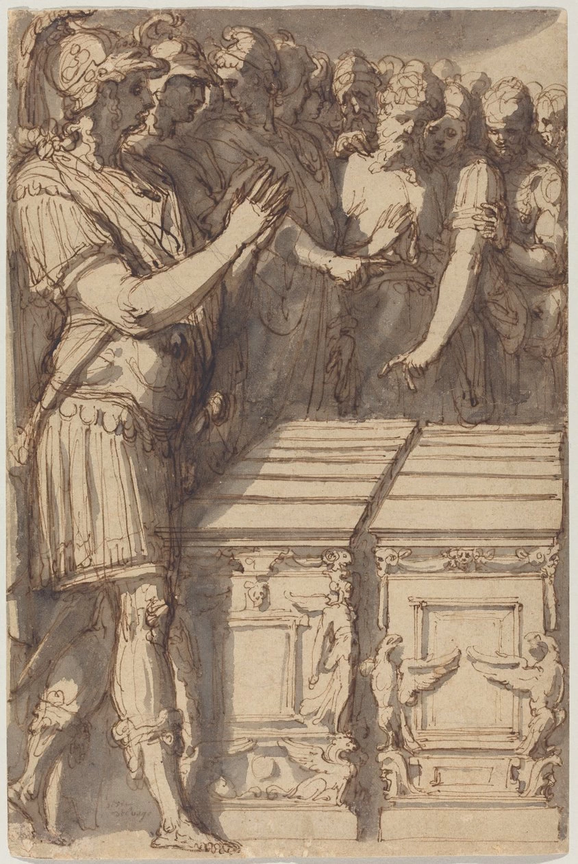 Perin del Vaga - 186, Alessandro consacra gli altari per i dodici dei olimpici, National Gallery of Art